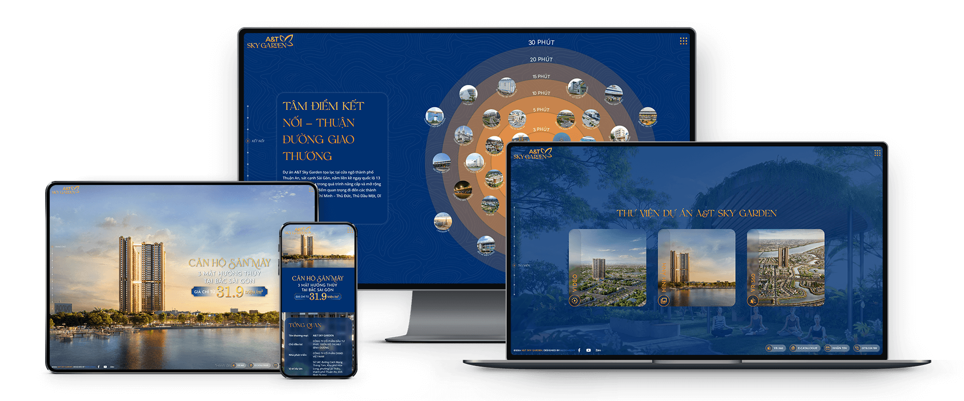 A&T Sky Garden - Mẫu giao diện, Landing Page Bất động sản
