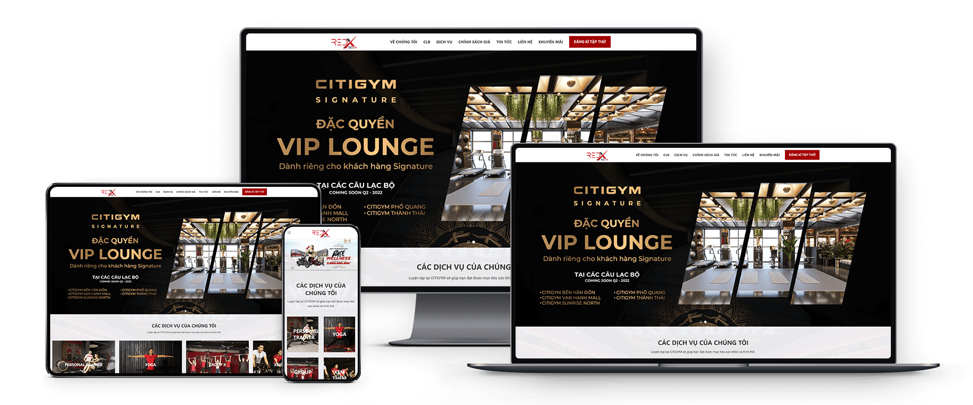Mẫu giao diện website giới thiệu dịch vụ, phòng tập GYM chuẩn SEO